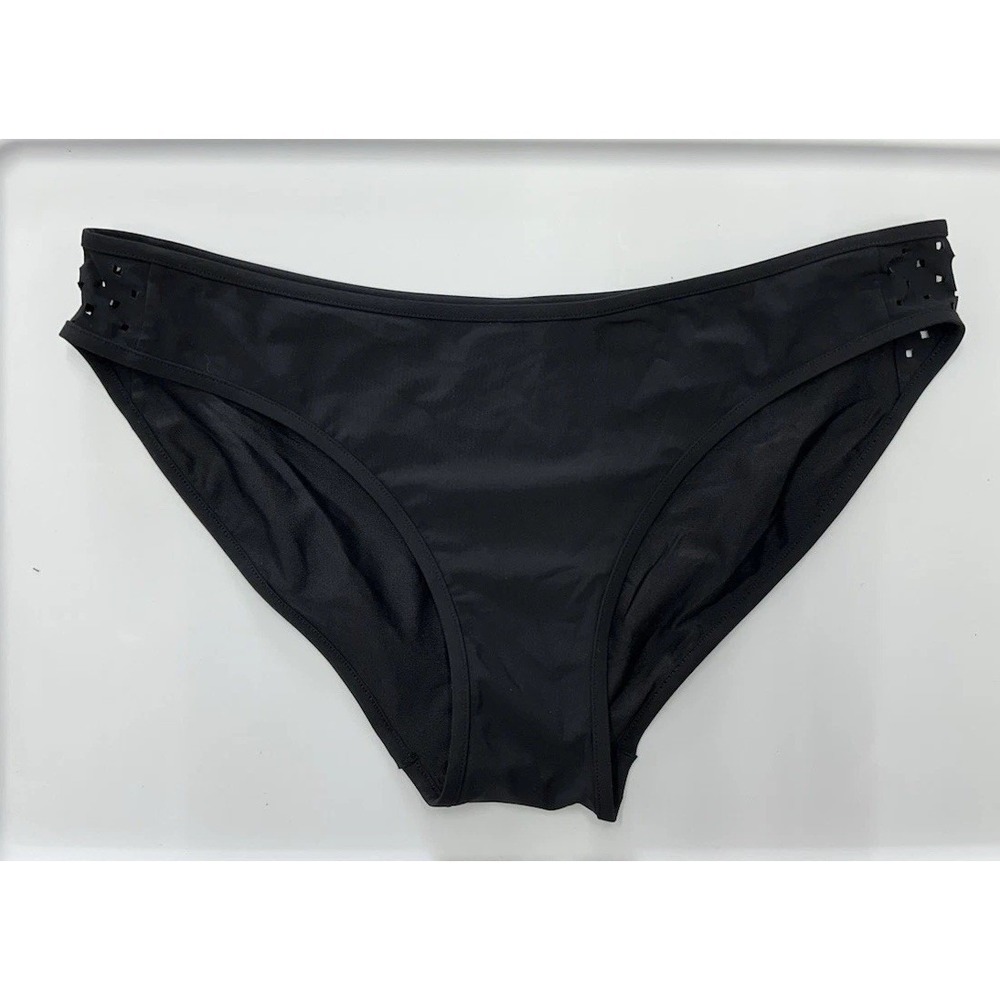 Vineyard Vines Bikini Bottoms Black Laser Cut‎ Cutout / Women's M